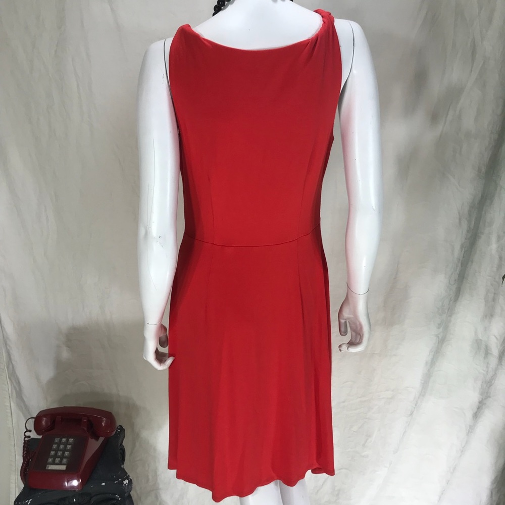 Red Sleeveless Ann Taylor Dress - Picture 4 of 5